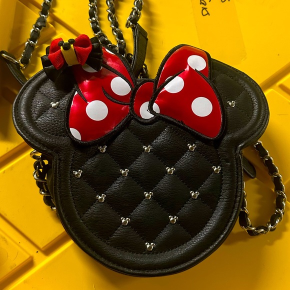 Loungefly Handbags - Loungefly Minnie Mouse Leather Quilted Studded Purse